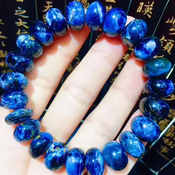 

Certificate Natural Blue Pietersite Stretch Bracelet Gemstone Round Beads 12.5x9.8mm Namibia Cat Eye Fashion Stone AAAAAA