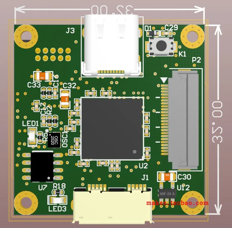 US $106.00 CYUSB3014 USB30 FPGA UVC Development Board Highspeed AD CMOS IMU Data Acquisition