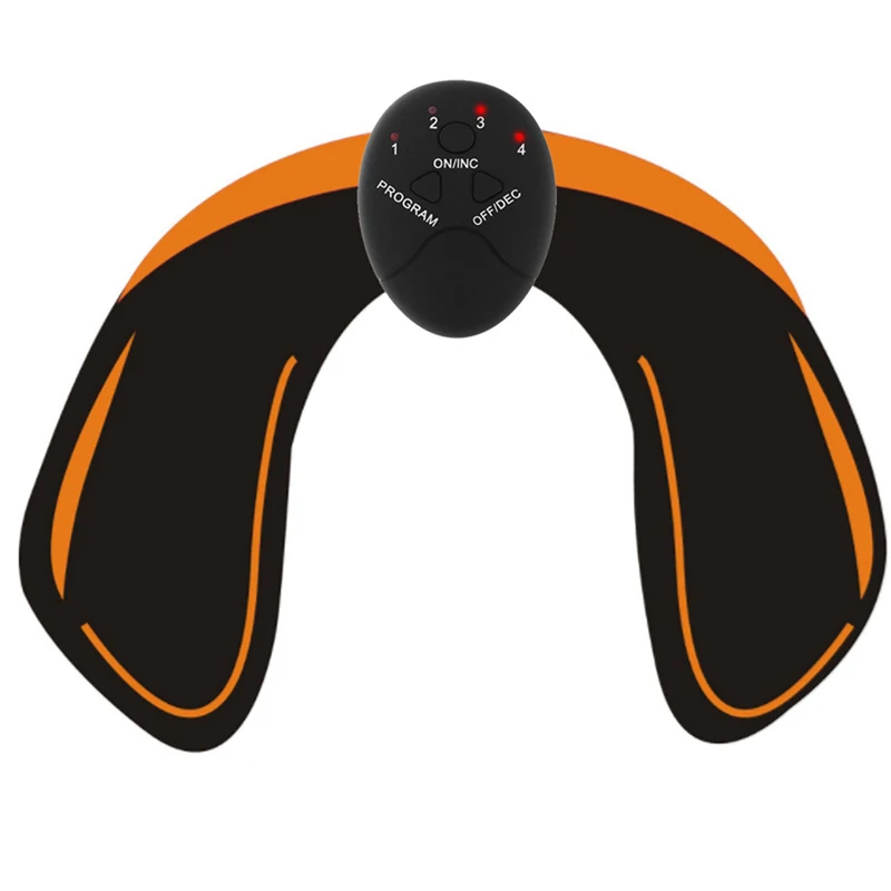 EMS беспроводной стимулятор мышц брюшной тонизирующий пояс тонизатор мускулов тела фитнес для мышц Тренажер для живота руки ноги унисекс - Цвет: Оранжевый