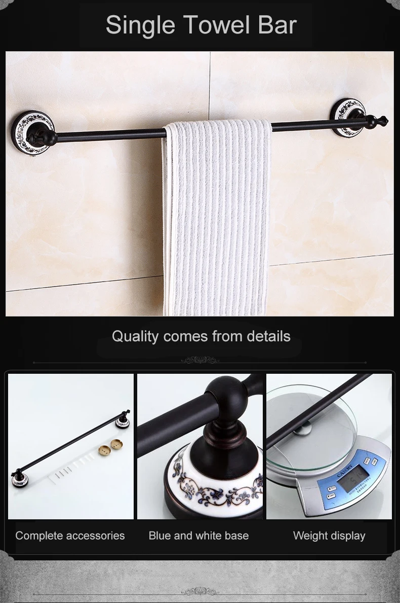 conjunto de acessórios de banho, toalha, barra,