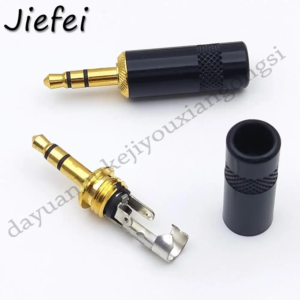 100pcs Gold plated Stereo 3 5mm Repair Headphone Plug Cable Audio adapter New