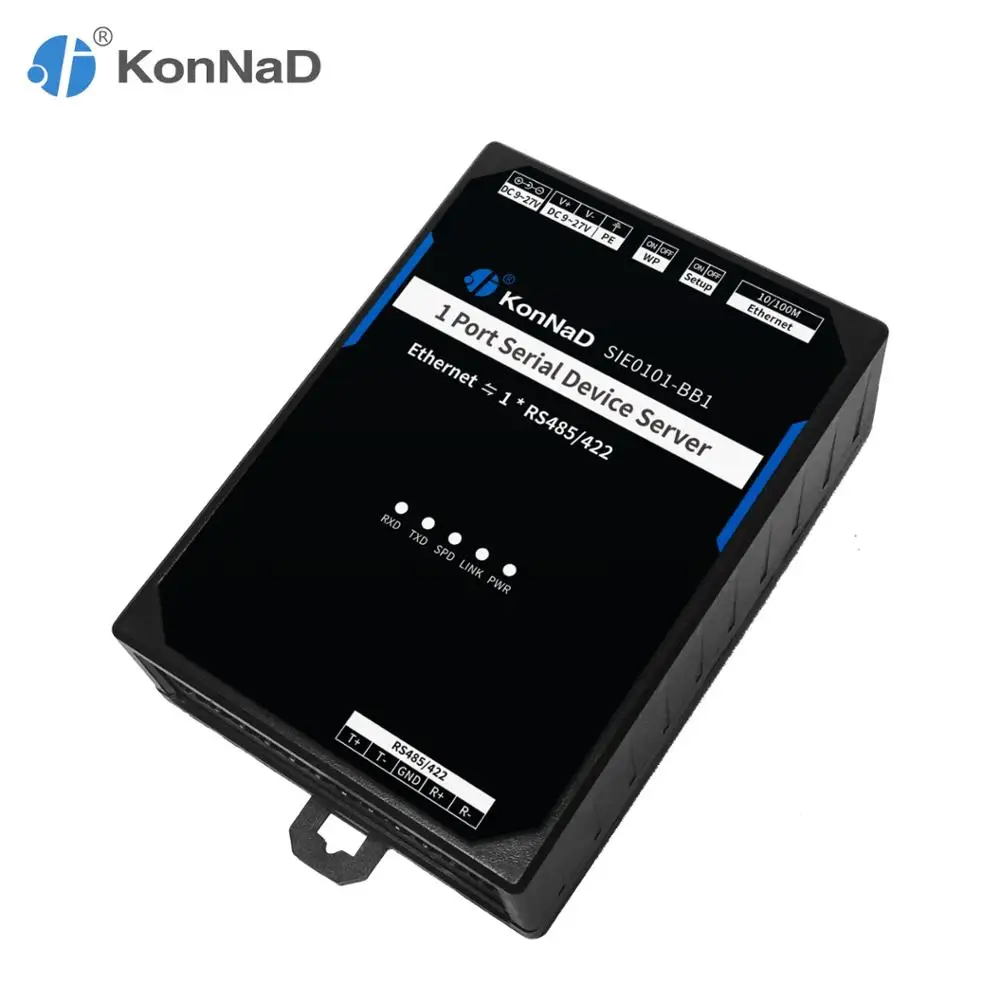 RS485 RS422 к Ethernet преобразователю 1 порт 6 TCP соединений поддержка VCOM DNS 10/100M полосы