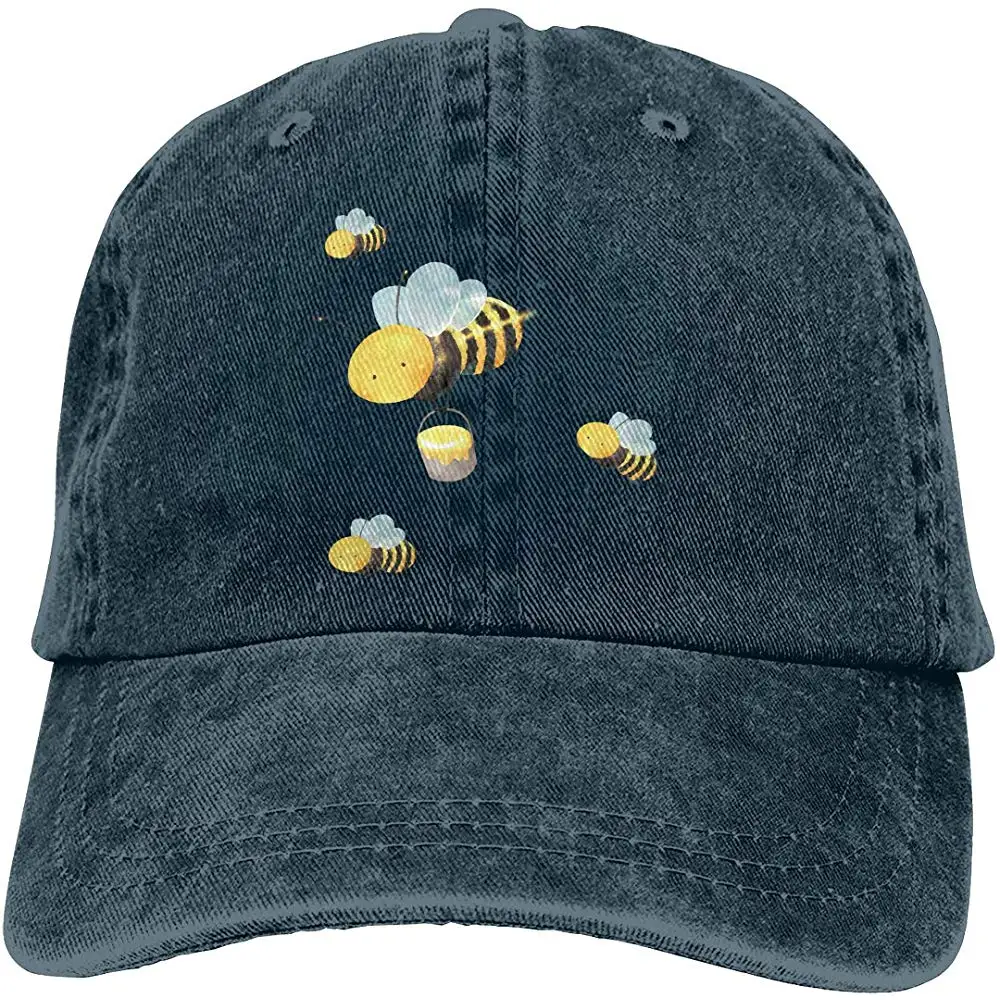 Ejiazhan7 пчелы Ретро Регулируемая ковбойская Джинсовая Шляпа Унисекс Хип Хоп натуральный бейсболки