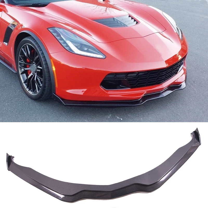 RT-S Стиль углеродного волокна передний спойлер для Corvette C7