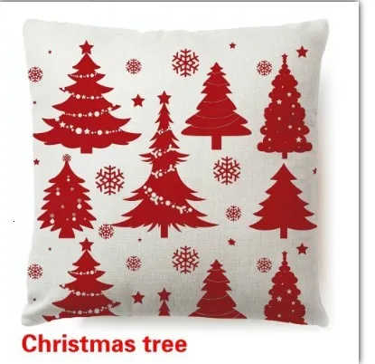1 PC Red Christmas Snowflake Pillowcase Happy Christmas Decoration New Year Party Christmas Cushion Decoration