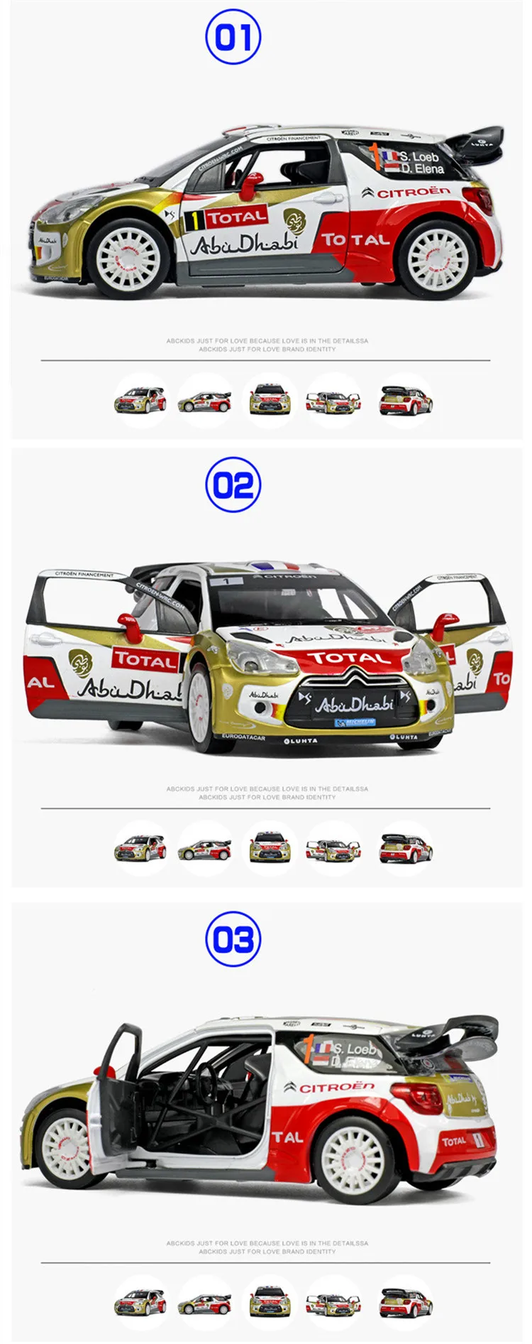Продукт 1:26 Citroen Racing Edition модель сплава, моделирование литья под давлением звук и свет оттягивающаяся назад модель игрушки