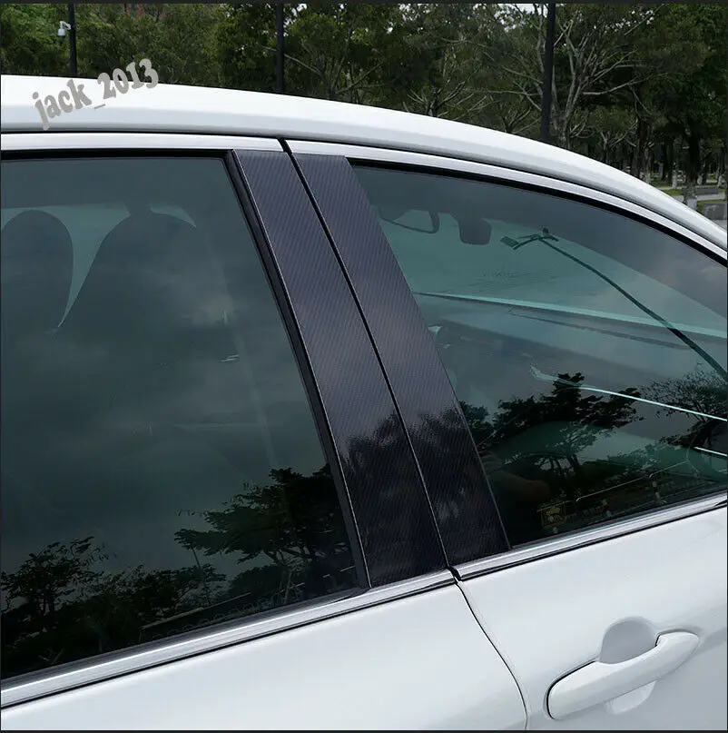 Углеродное волокно PC окна автомобиля колонки украшения для Toyota Camry