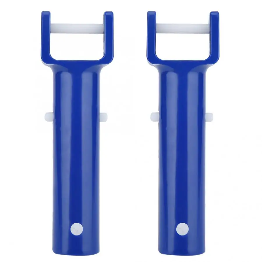 

2 Pcs Blue Swimming Pool V Shape Clip Brush Head Handle Replacement Pool Accessories Swimming Pool Clip Handle