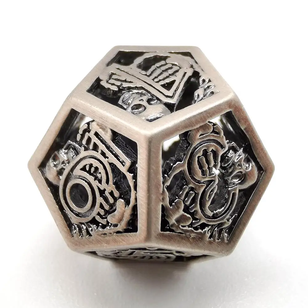 Череп полые индивидуальные игральные кости DnD dados RPG dobbelstenen D6 D20 для настольных игр