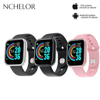 

Nchelor Y68 Smart Men Watch Fitness Sport Tracker Information Remind Control Camera Women Electronic Watches For Android IOS
