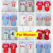 Женская футболка Philadelphia Rhys Hoskins Aaron Nola Lenny Dykstra Darren Daulton Maikel Franco FLEX& Cool Base