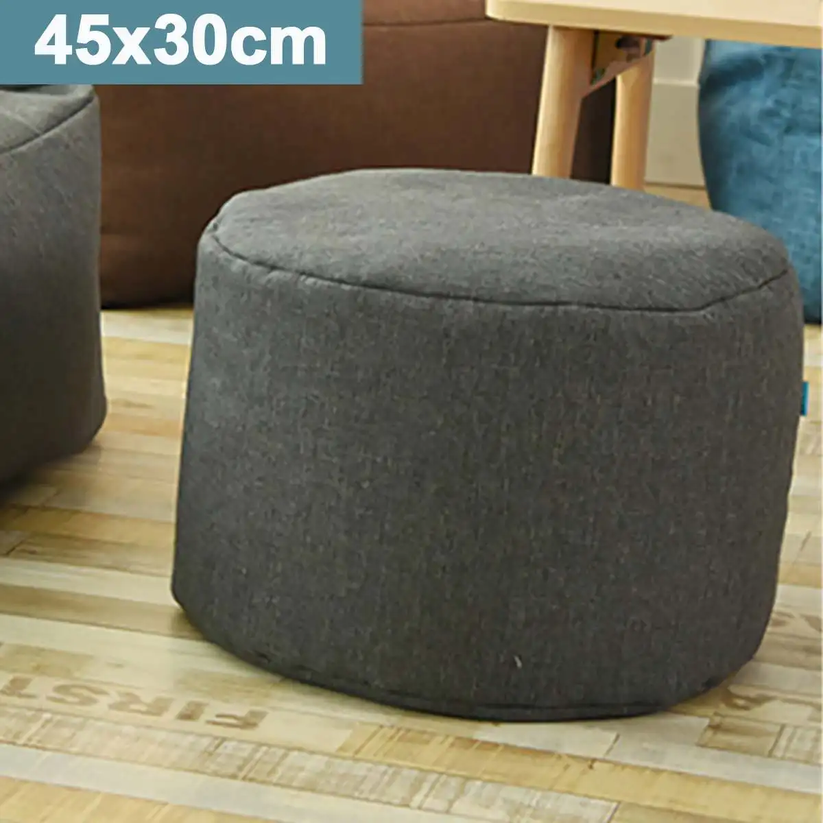 lazy sofa Waterproof Stuffed Animal Storage Toy Bean Bag Solid Color Oxford Chair Cover Large Beanbag(filling is not included)