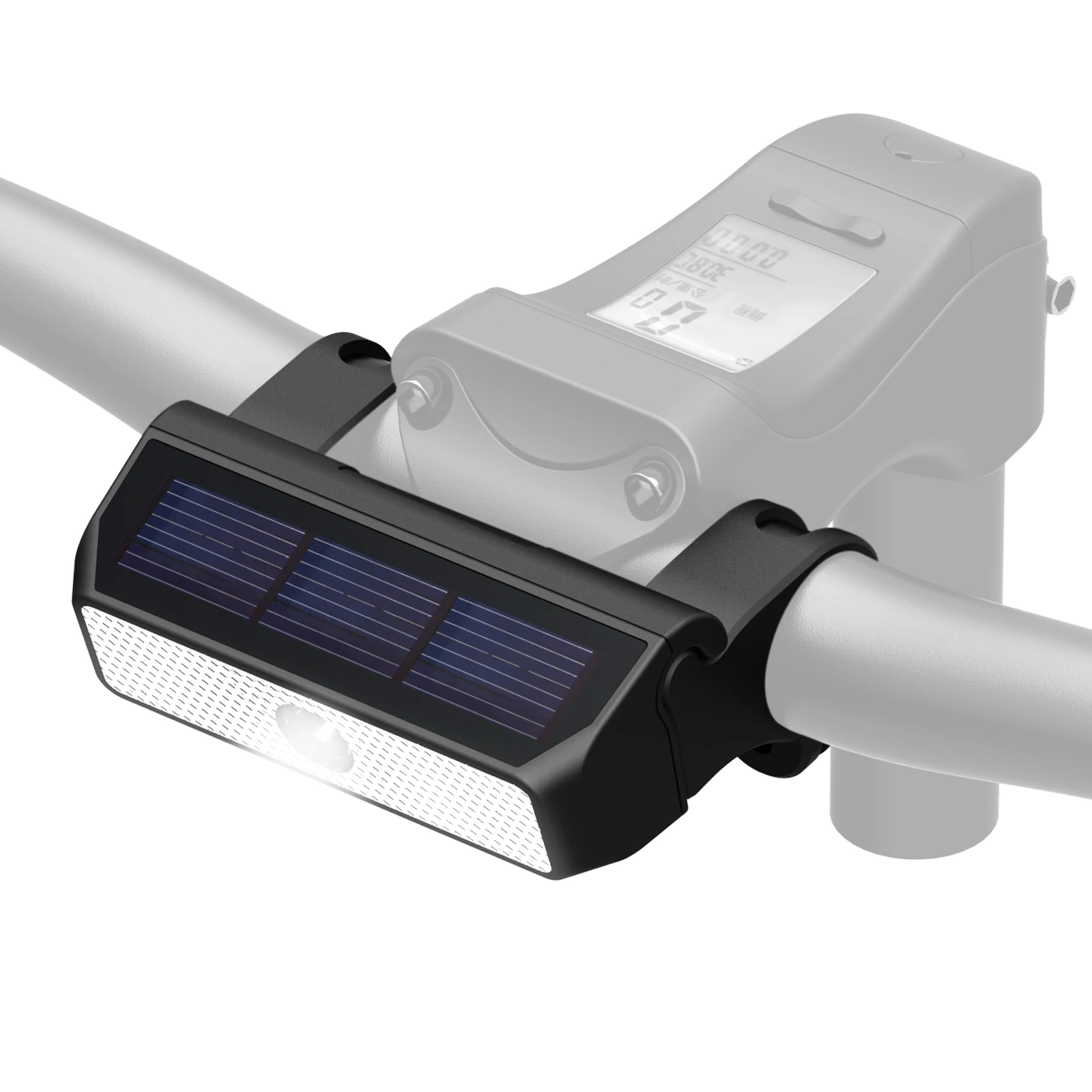 Waterproof Solar Panel Bike Front Light Automatic Generation Bicycle