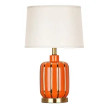 Американский стиль, оранжевая лампа, Керамическая Настольная лампа для спальни, прикроватная, для гостиной, фойе, для учебы, для чтения, ночной Светильник 190147