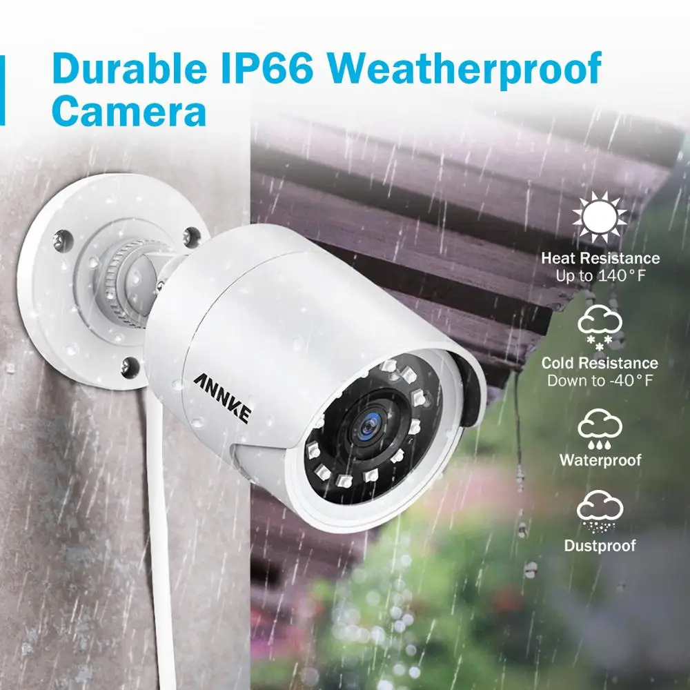 Камера видеонаблюдения ANNKE 8 каналов 1080P Lite H.264 + 1080N 5 в 1 DVR с 4X водонепроницаемая