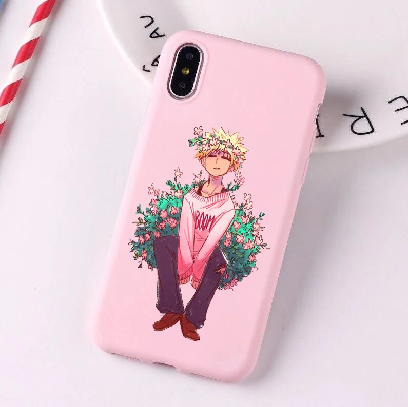 FHSR-24073 Аниме Мой герой Boku no Hero Academy в розовом мягком карамельных чехлах для телефона huawei p30 pro p30 lite p20 pro p10 mate 20 p10 lite h8x - Цвет: FHSR-24073