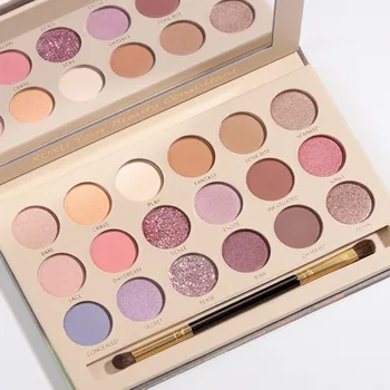 

18-color Shimmer Matte Eyeshadow Palette With Brush Eye Shadow Waterproof Smudge-proof Colorfast Eye Shadow