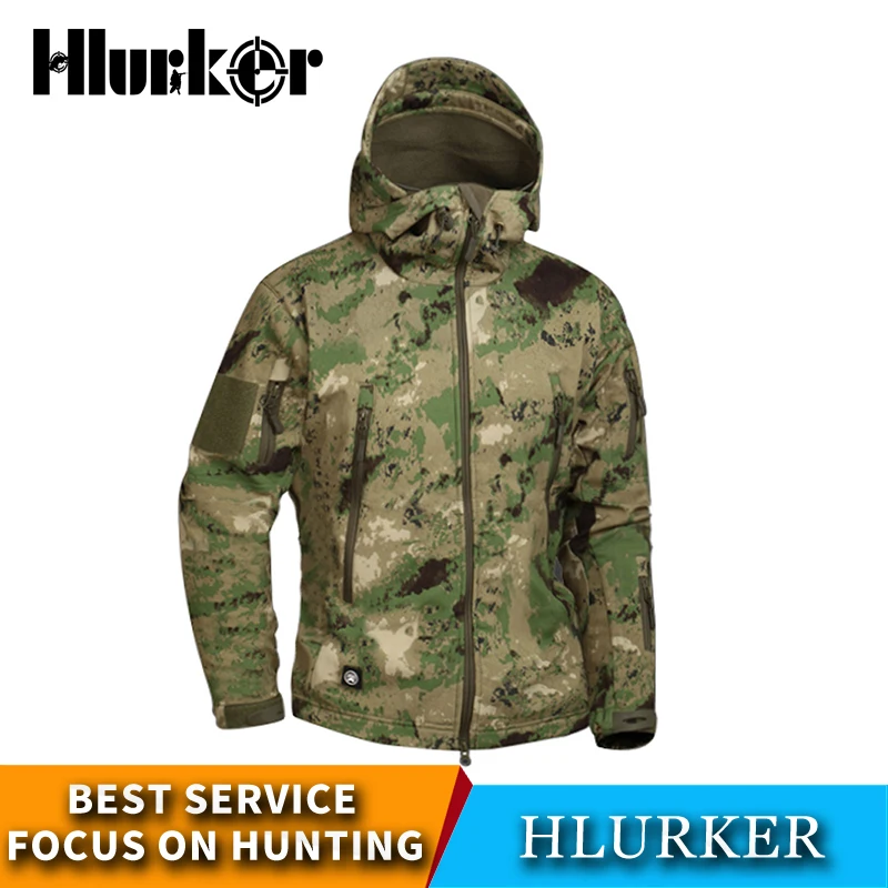 Cena Jesień polowanie Ghillie garnitury wojskowy kamuflaż z polaru Softshell kurtka turystyczna mężczyźni armia Tactical wielu Camo męskie wiatrówki