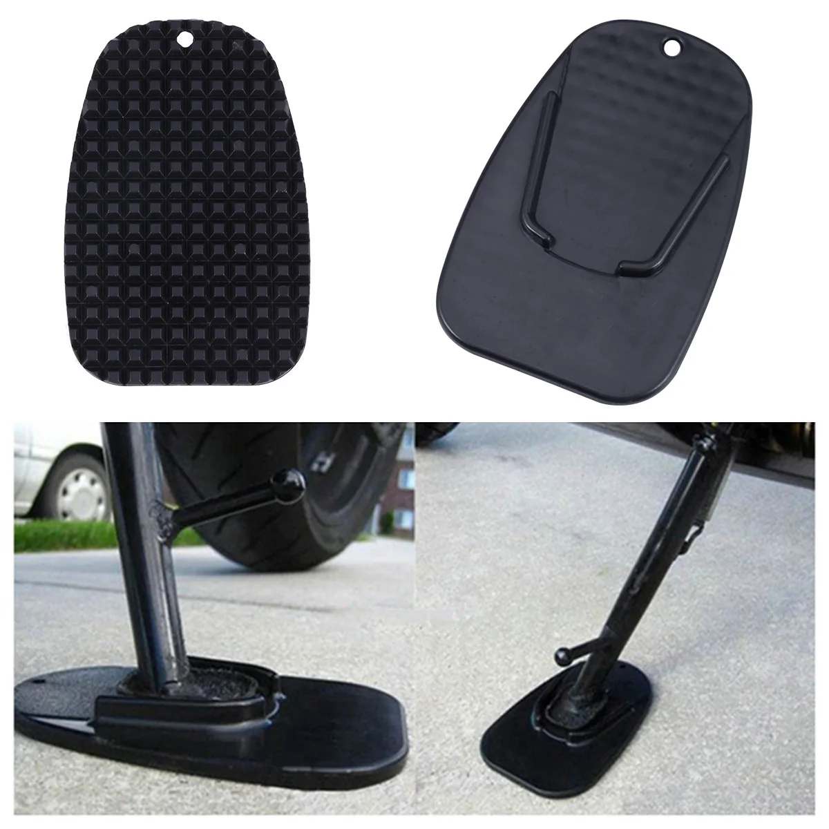 Motorcycle Kickstand Pad Rugged Durable Motorbike Kick Stand Coaster