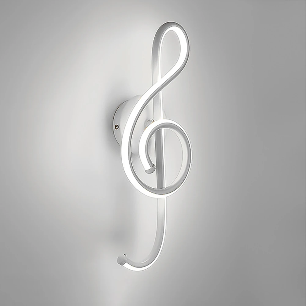 Metal Led Musical Note Wall Lamp Bedside Spiral Night Light Modern Hallways Living Room Bedroom Restaurant Party Lighting Decor led wall lights