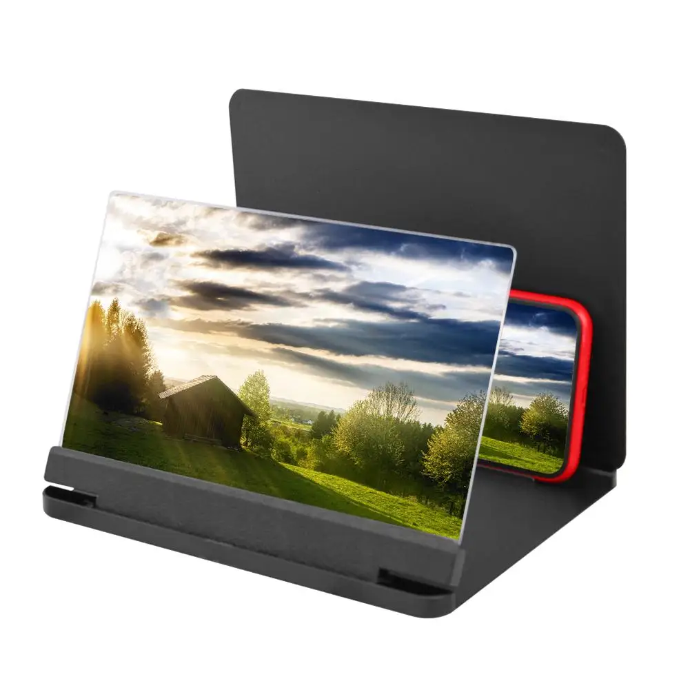 

9.8'' Universal Mobile Phone Screen Amplifier 3-5 times Magnifier 3D HD Video Enlarge Amplifier Foldable Bracket Stand Holder