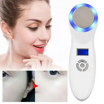 

Skin Care Machine Handheld Red Blue Light Hot Cold Compress Vibration Massager Facial Soothing Light Photon Face Beauty Machine