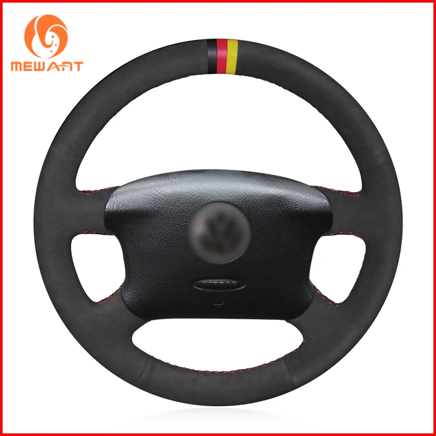 MEWANT Black Suede Car Steering Wheel Cover for Volkswagen Passat B5 VW Golf 4 Skoda Octavia 1999-2005 Accessories | Автомобили и