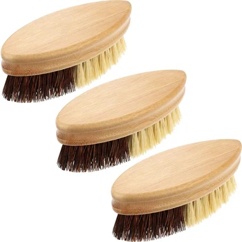 

3 Vegetable Brushes Natural Wooden Kitchen Vegetable and Fruit Cleaning Brush Set for Washing Carrots / Potatoes