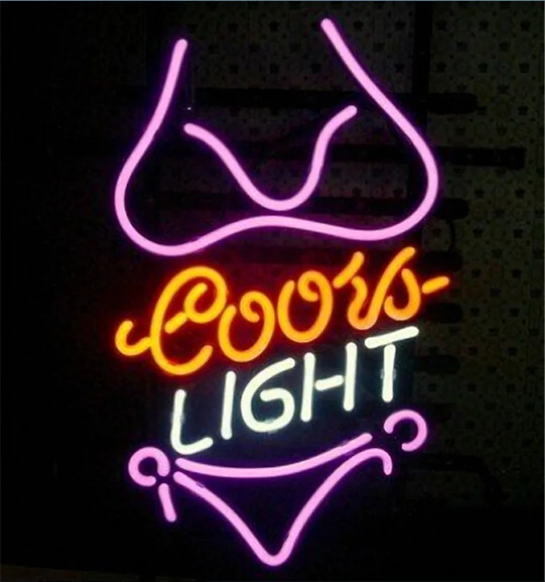 Неоновые вывески подарок настоящее стекло светлое пиво coors Бар Паб Магазин вечерние стены комнаты окна рекламный дисплей неоновый свет - Испускаемый цвет: sign10