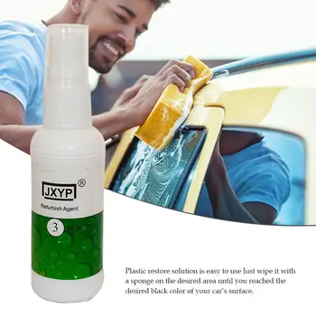 

50ml Car Plastic Part Retreading Agent Auto Interior Plastic Polish Restore Agent Liquid Plastic Coating Car Maintenance Tool