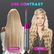 5 In 1 Professional Hair Dryer Brush Automatic Hair Curling Iron Hair Straightener Hot Comb Hair Styling Tools Blow Dryer Home