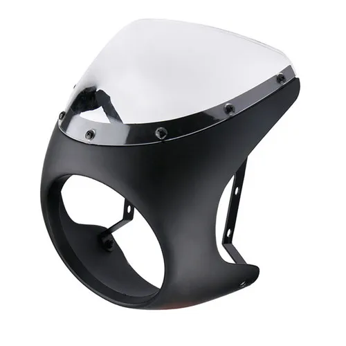 7'' Headlight Retro Cafe Racer Handlebar Fairing Windshield for Harley Touring Cruiser Chopper Scooter Offroad