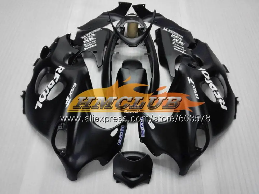 Корпус для Suzuki Katana GSXF 600 750 GSXF600 98 99 00 01 02 Красный Пламя 2CL. 124 GSX600F GSXF750 1998 1999 2000 2001 2002 обтекатель - Цвет: No. 7 Flat black