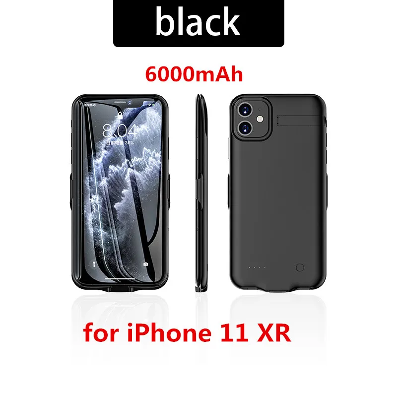 Чехол для зарядного устройства для iPhone 11 X XR XS Max 5500/6000 мАч, чехол для зарядки для iPhone 11 Pro Max, чехол для аккумулятора - Цвет: For iPhone 11 XR