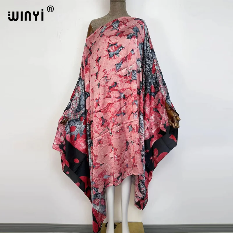 WINYI African Kaftan Beach Cover up Beach Wear Oversize boho clothing bathing suit Robe party holiday  women christmas clothing african pants Africa Clothing