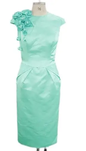 Новое поступление, платье с короткими рукавами, светильник длиной до середины икры, синее женское платье с цветами, вечернее платье с короткими рукавами для мамы, вечерние платья - Цвет: as photo