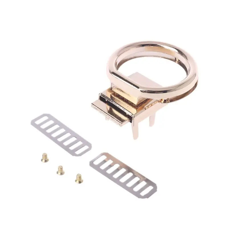 Round Shape Metal Clasp Turn Lock Twist Lock Hardware for DIY Handbag Bag Purse