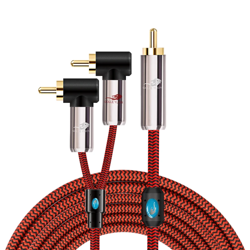 Cavo Splitter Audio Y Hi-Fi Maschio Rca A 2X Rca Per Subwoofer Sistemi Audio Stereo Domestici Altoparlante Tv Amplificatore Cavi Schermati