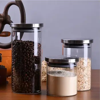 

Glass Storage Bottles Jar Creative Glass Storage Bottles For Tea Container For Eating Bottle With Lid Coffee Tea Caddy Kitchen