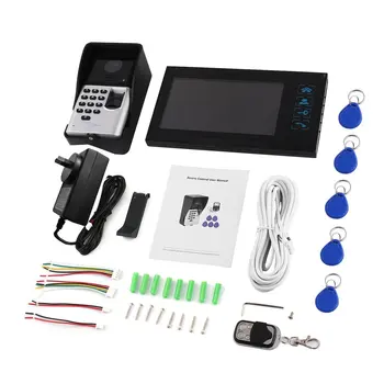 

Video Intercom 7 inch TFT LCD Monitor Video Door Phone MIC Fingerprint/Code Unlock Indoor Monitor Outdoor Camera