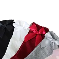 Mesh Newborn Baby Girls Kids for Christmas Winter Non-slip Socks Bow Summer Spring Terry Cotton Sokken Princess Knee High Long 4