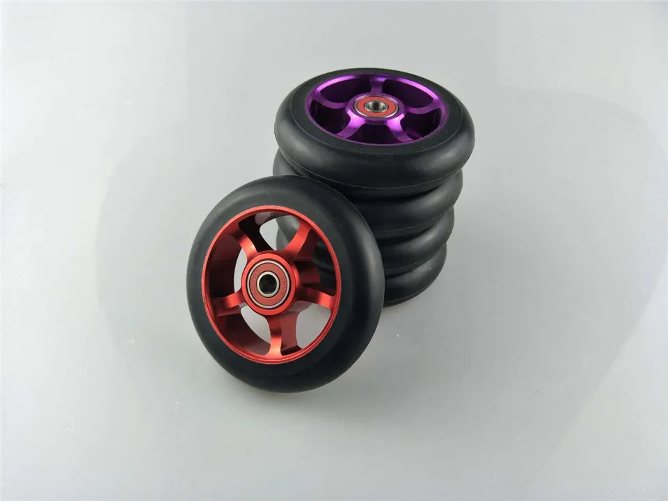 2 шт/лот 88A 100 колесо для скутера из алюминиевого сплава стальная ступица высокая эластичность и точность скоростное катание скейтборд колесо A103