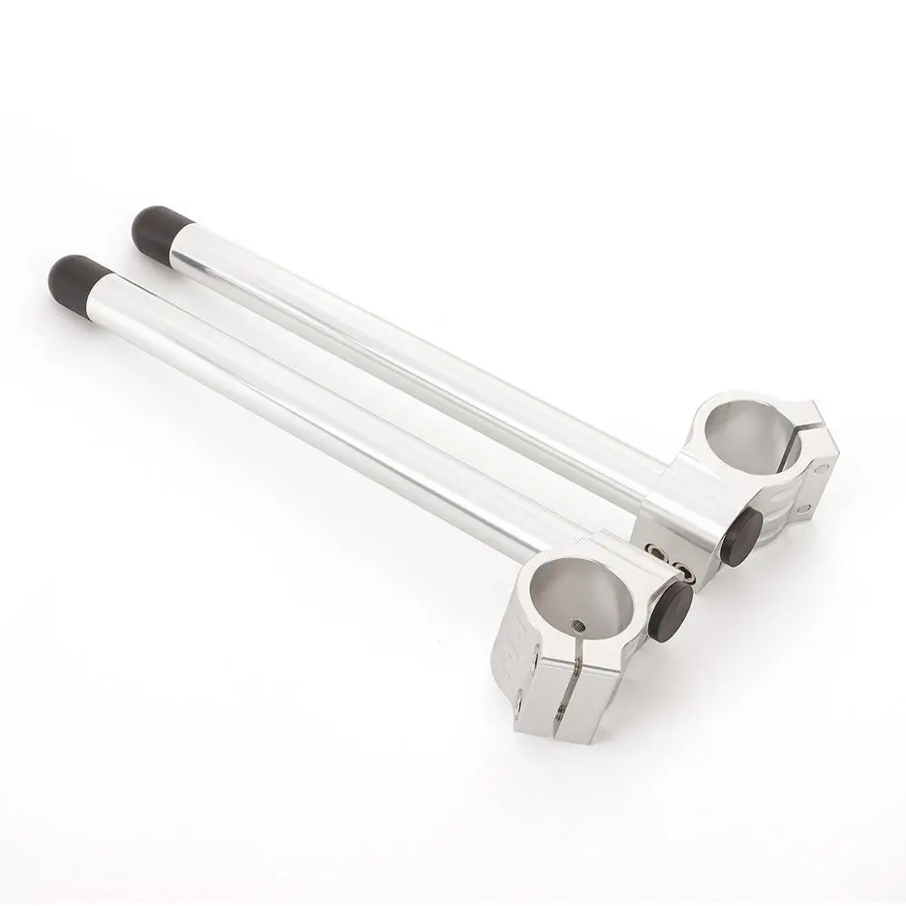 Clipons 35 мм 36 41 43 50 Серебряный CNC мотоцикл Клип Ons вилка руль Обычный для Kawasaki