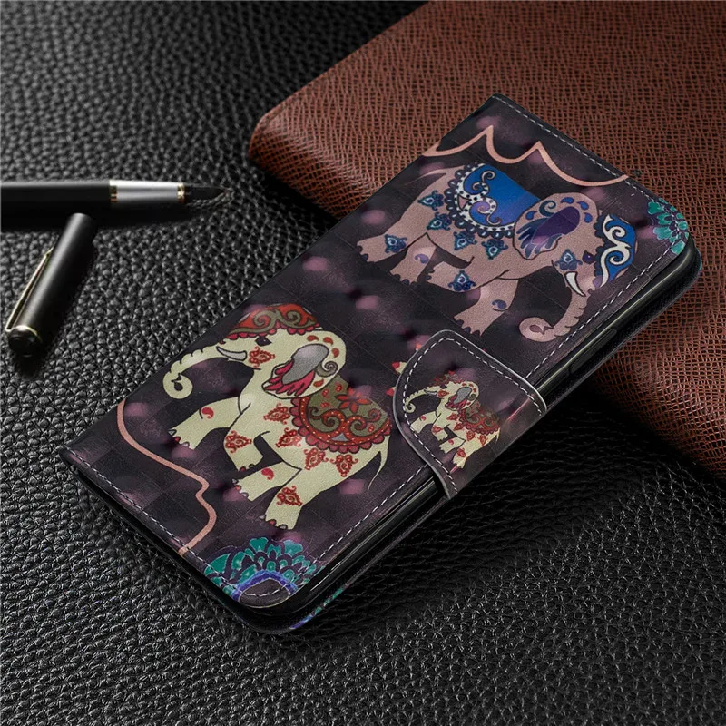 11 Pro Max чехол книжка из искусственной кожи с 3D рисунком цветов и животных для