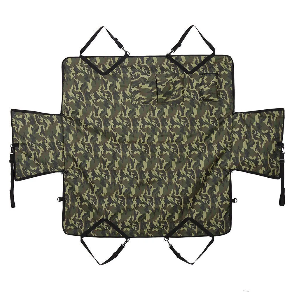 

Travel Adjustable Strap Cover Dog Pet Cushion Protective Oxford Cloth Hammock Mat Easy Clean Waterproof Camouflage Car Rear Seat