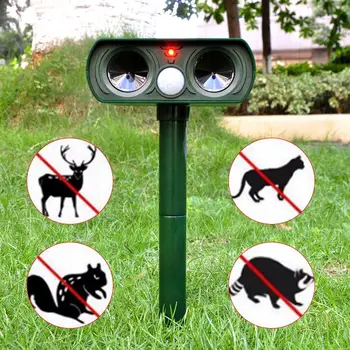 

Ultrasonic Dog Repeller Ultrasonic Cat Repeller RC-510 0.12A Outdoor Animal Announciator Yard Solar Energy for Pest Repeller