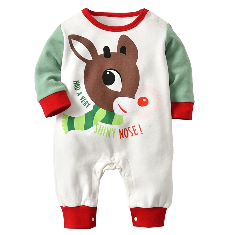 Рождественский комбинезон для новорожденного малыша рождественские комплекты для маленьких девочек и мальчиков на год-ромпер и забавные Санта комбинезон, детская одежда