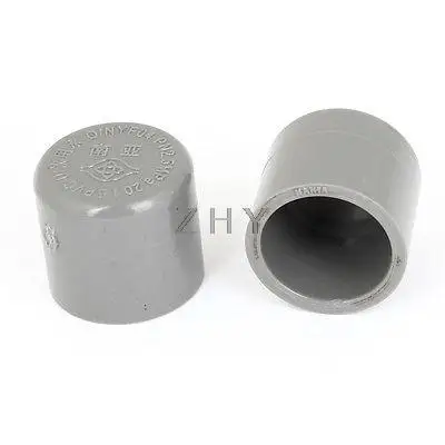 

2PCS 20mm Inner Dia Straight Water Hose Piping Connectors End Gray