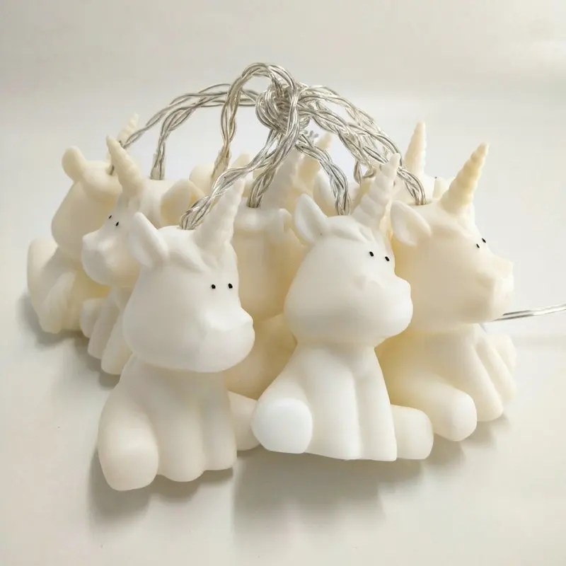 

Manufacturers Supply Christmas Decoration LED String Lights Unicorn Modeling Smiley Expression Lighting Chain Halloween Birthday