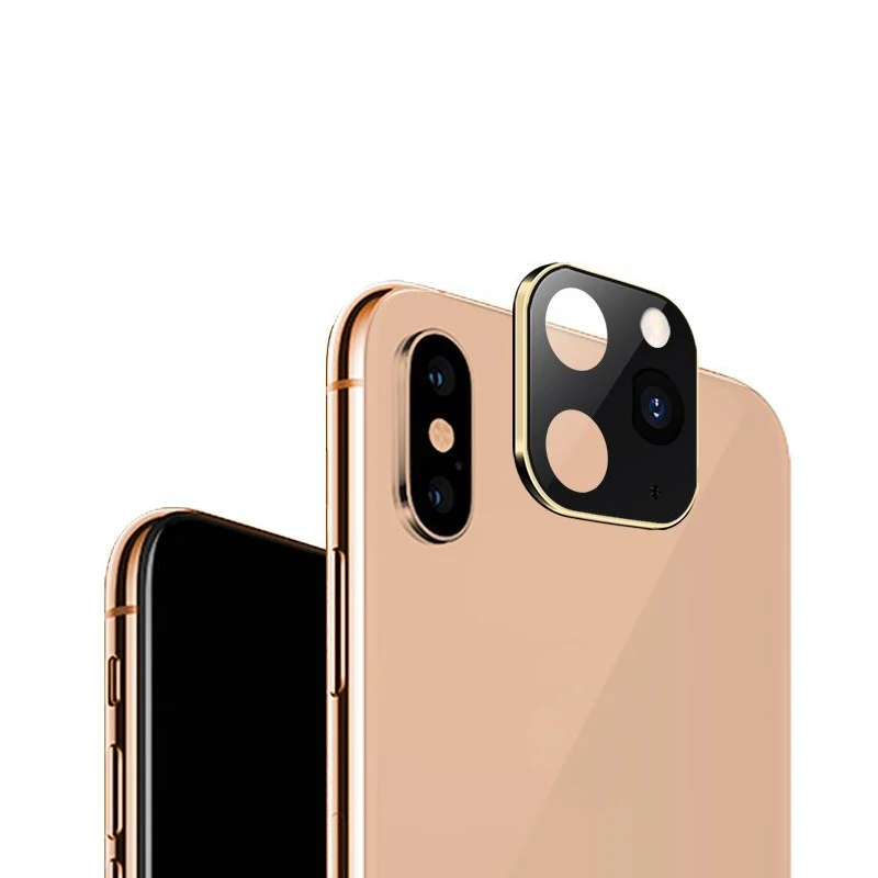 Gold For iphone X Для iphone X/iphone XS MAX объектив камеры мобильного телефона черный/серебристый/золотой - Цвет: Gold For iphone X
